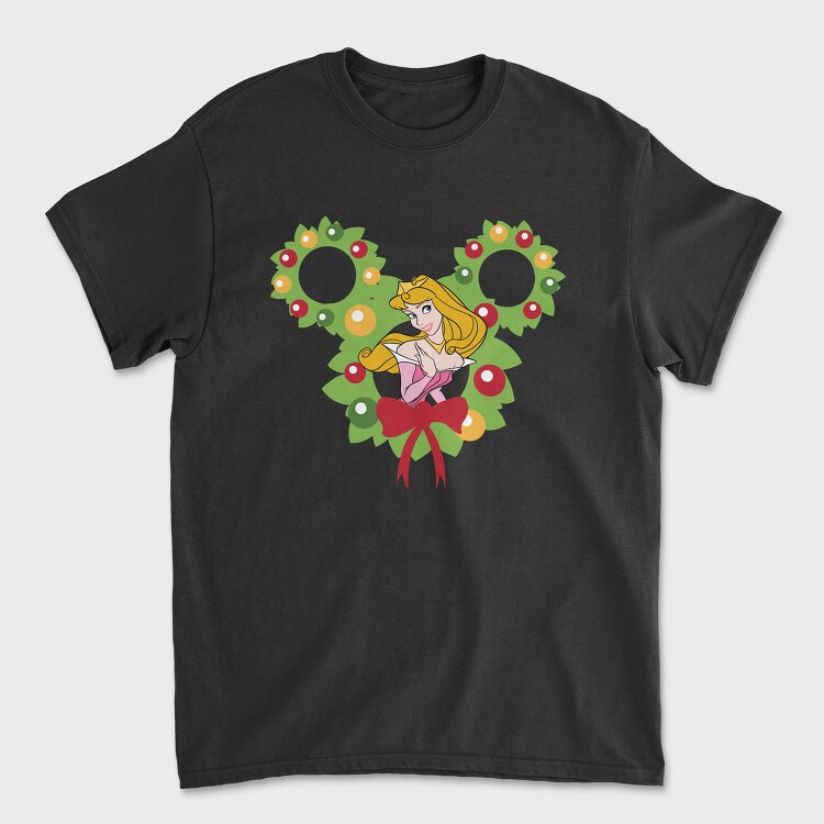 Aurora Holiday Wreath, Tricou Barbati (Unisex)