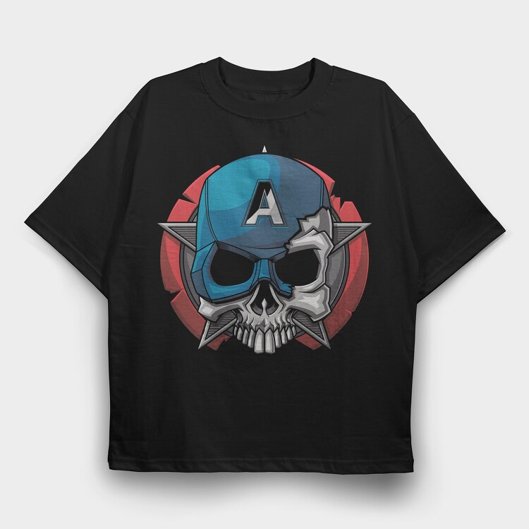 Avengers Skull, Tricou Oversize Barbati (Unisex)