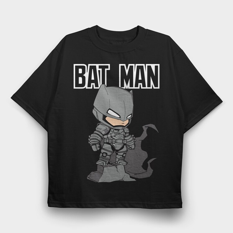 Batman Chibi Armor, Tricou Oversize Barbati (Unisex)