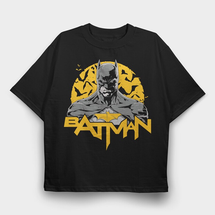 Batman Yellow Batman, Tricou Oversize Barbati (Unisex)