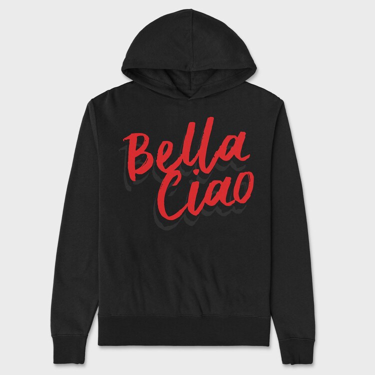 Bella Ciao Red, Hanorac Oversize Barbati (Unisex)