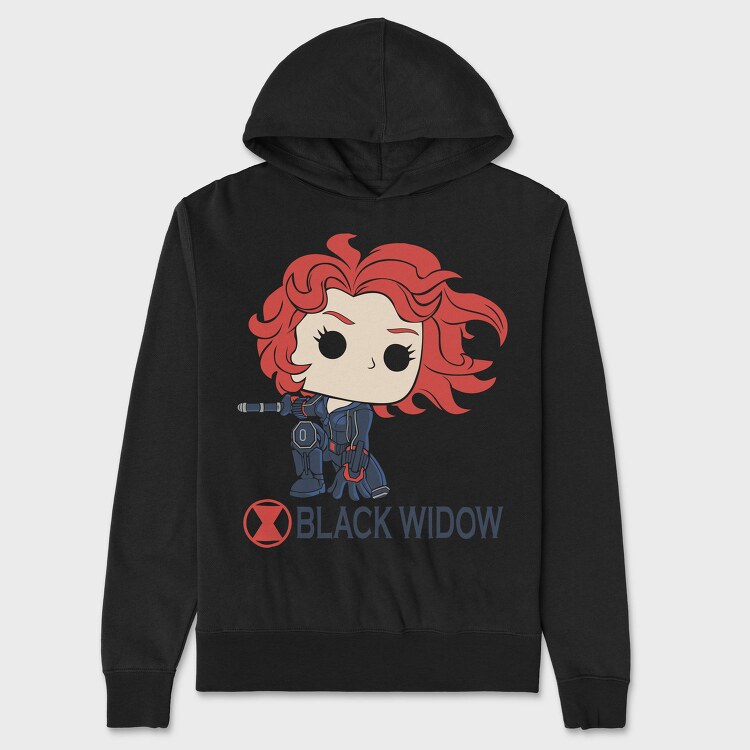 Black Widow Pop, Hanorac Oversize Barbati (Unisex)