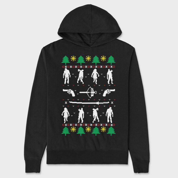 Christmas Tree Snowflakes, Hanorac Oversize Barbati (Unisex)