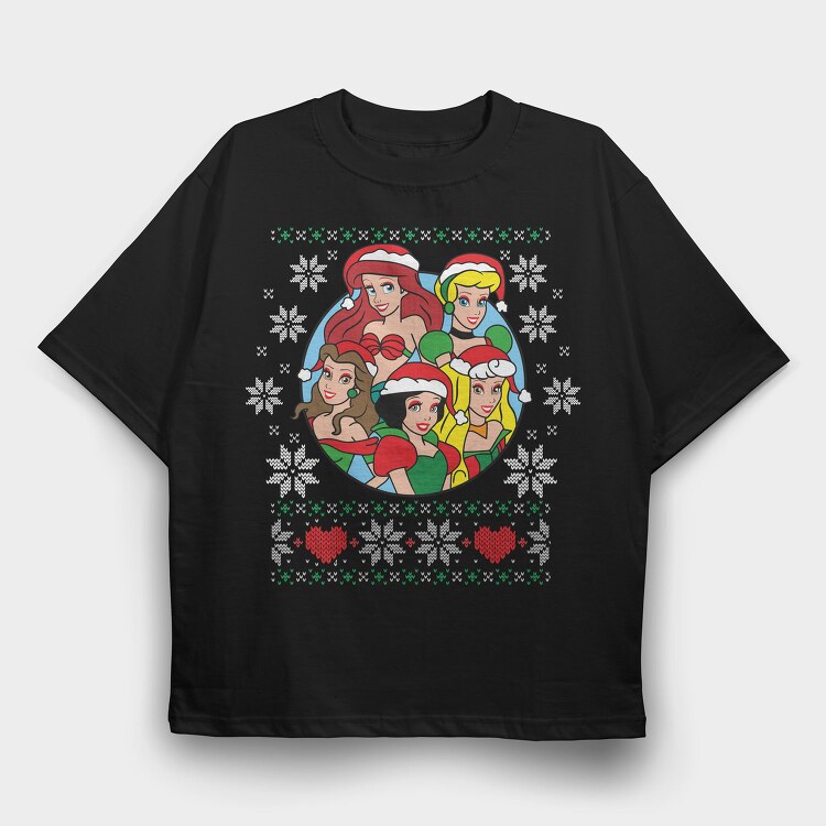 Christmas Princesses, Tricou Oversize Barbati (Unisex)