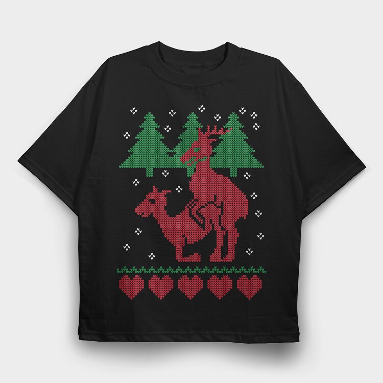 Christmas Sweater 1, Tricou Oversize Barbati (Unisex)