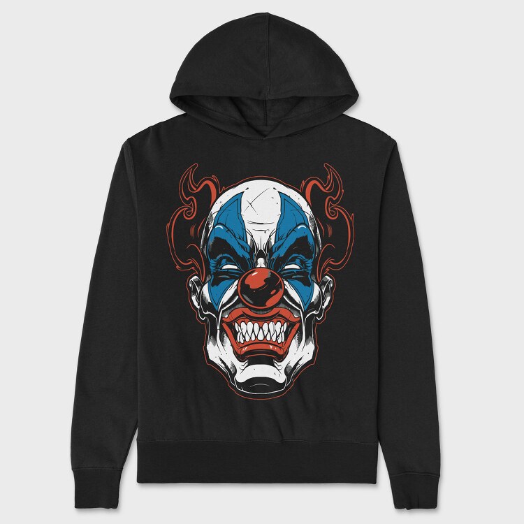 Clown Face Scream, Hanorac Oversize Barbati (Unisex)