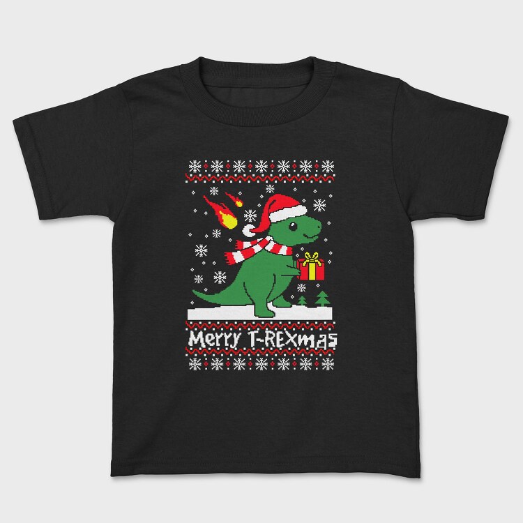 Dino Xmas Sweater, Tricou Copii