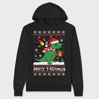 Dino Xmas Sweater, Hanorac Oversize Barbati (Unisex)
