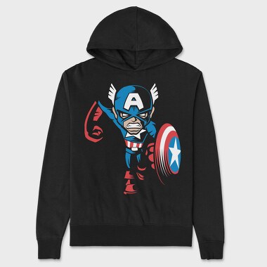 Captain America Shield, Hanorac Oversize Barbati (Unisex)