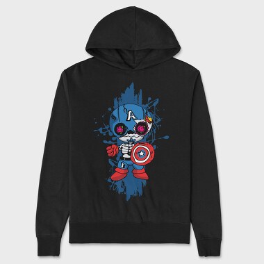 Captain America Skull, Hanorac Oversize Barbati (Unisex)