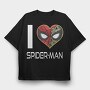 I Heart Spider Man, Tricou Oversize Barbati (Unisex)