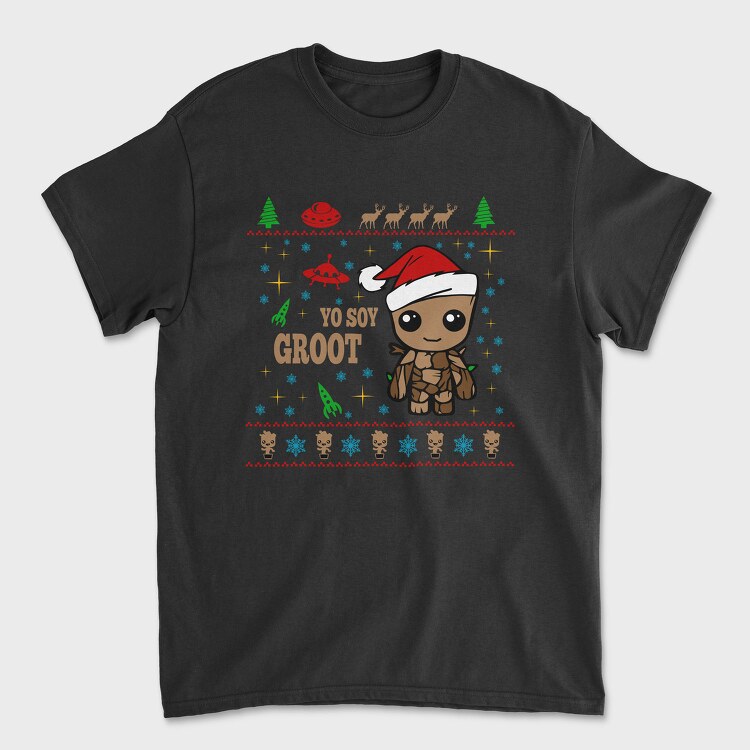 Grootmas Alien Xmas, Tricou Barbati (Unisex)
