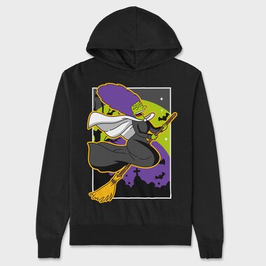 Halloween Witch Flyer, Hanorac Oversize Barbati (Unisex)