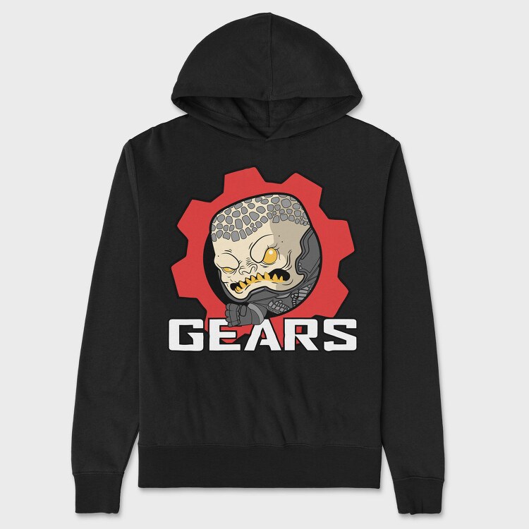 Gears Of War Skull, Hanorac Oversize Barbati (Unisex)
