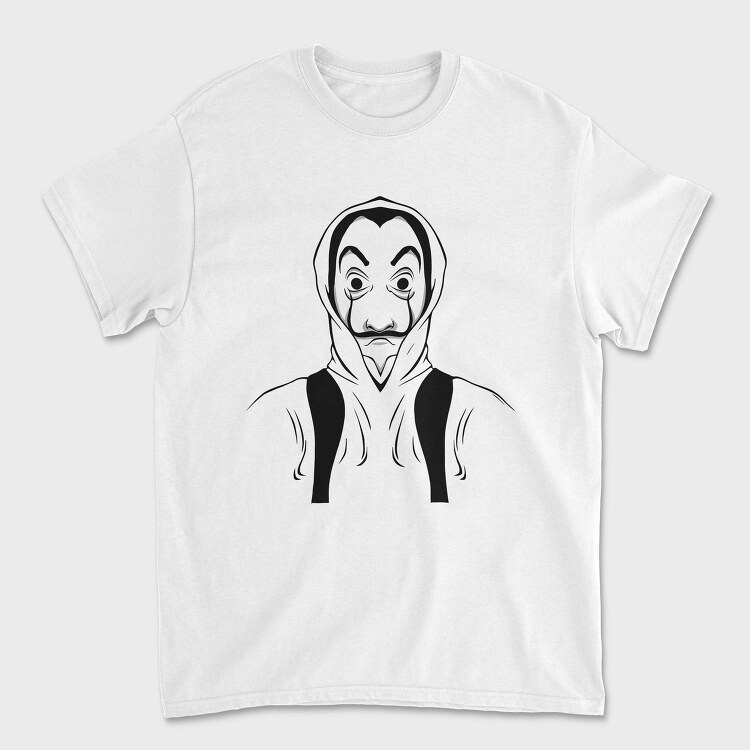Money Heist Mask Hoodie, Tricou Barbati (Unisex)