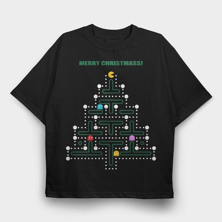 Pacmanmassemasse, Tricou Oversize Barbati (Unisex)