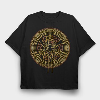 Pentagram Symbol, Tricou Oversize Barbati (Unisex)