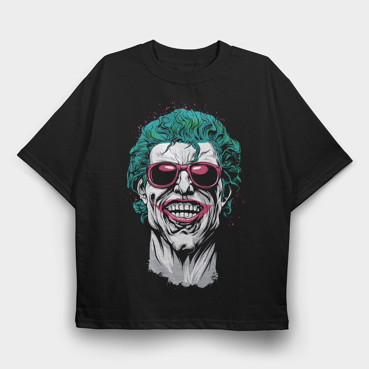 Joker Glasses, Tricou Oversize Barbati (Unisex)