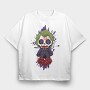 Joker Skull Roses, Tricou Oversize Barbati (Unisex)
