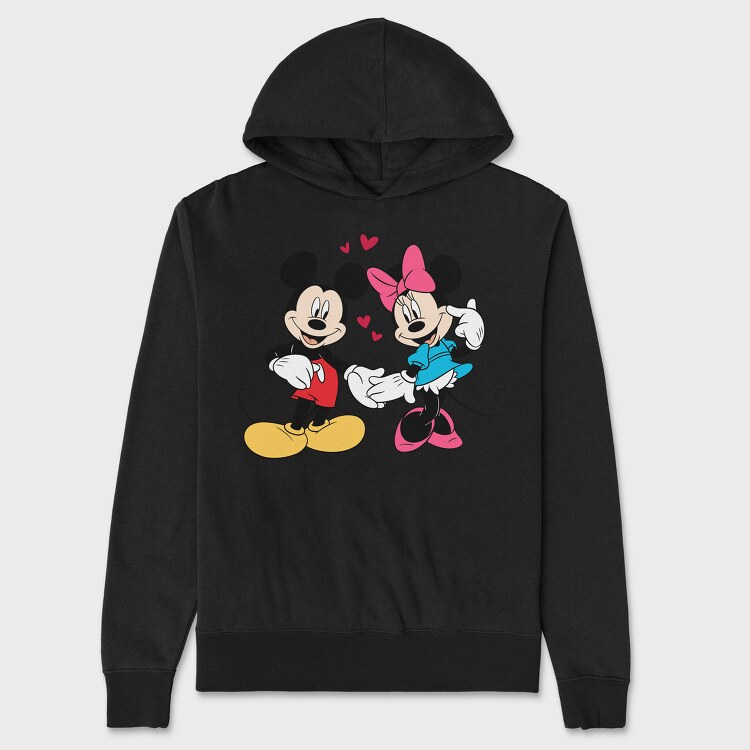 Mickey Minnie Love 1, Hanorac Oversize Barbati (Unisex)