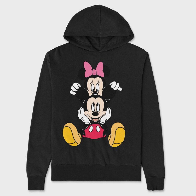 Mickey Mouse Bow Tie, Hanorac Oversize Barbati (Unisex)