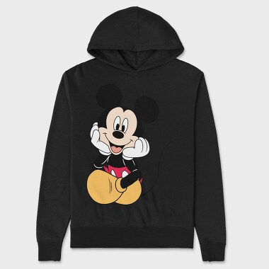Mickey Mouse Smile 1, Hanorac Oversize Barbati (Unisex)