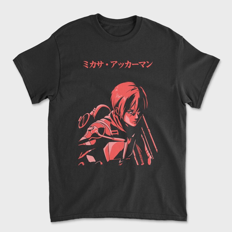 Mikasa Akkerman Red, Tricou Barbati (Unisex)