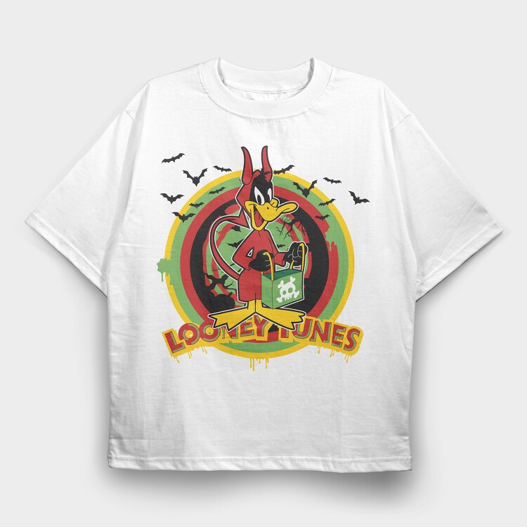 Looney Tunes Halloween 1, Tricou Oversize Barbati (Unisex)
