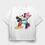 Mickey Minnie Hug 1, Tricou Oversize Barbati (Unisex)