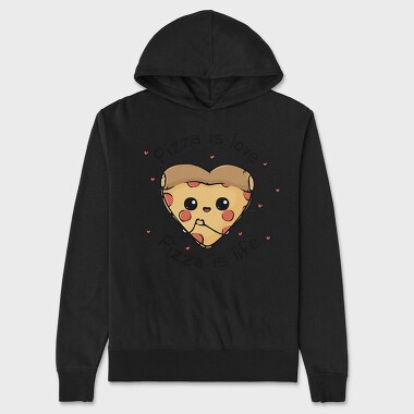 Pizza Love Slice, Hanorac Oversize Barbati (Unisex)