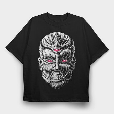 Red Eyes Sketch, Tricou Oversize Barbati (Unisex)