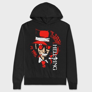 Red Skull Monowolf, Hanorac Oversize Barbati (Unisex)