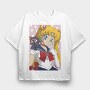 Sailor Moon Moonlight 2, Tricou Oversize Barbati (Unisex)