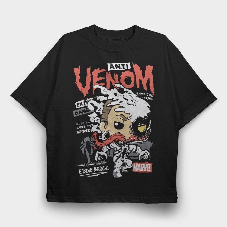 Venomous Eddie Brock, Tricou Oversize Barbati (Unisex)