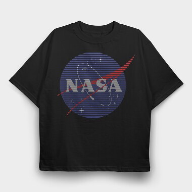 Nasa Stripes, Tricou Oversize Barbati (Unisex)