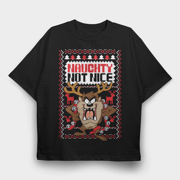 Naughty Reindeer Howl, Tricou Oversize Barbati (Unisex)