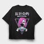 Neon Girl Triangle, Tricou Oversize Barbati (Unisex)
