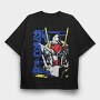 Neon Wolf Howl 16, Tricou Oversize Barbati (Unisex)