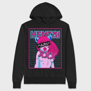 Neon Wolf Howl 17, Hanorac Oversize Barbati (Unisex)