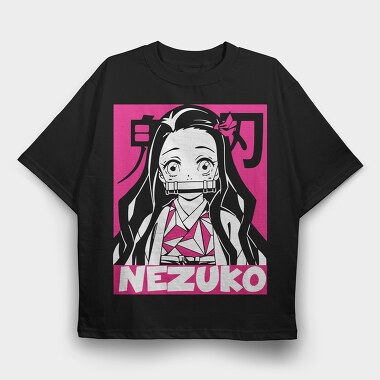 Nezuko Silhouette, Tricou Oversize Barbati (Unisex)