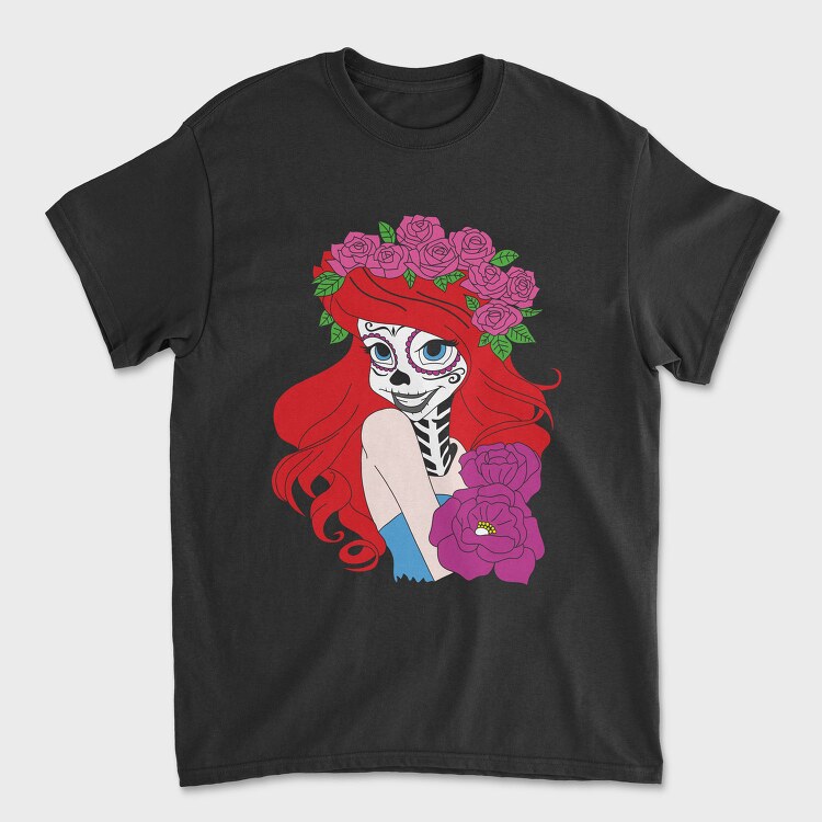 Rosa Dia De Los Muertos, Tricou Barbati (Unisex)