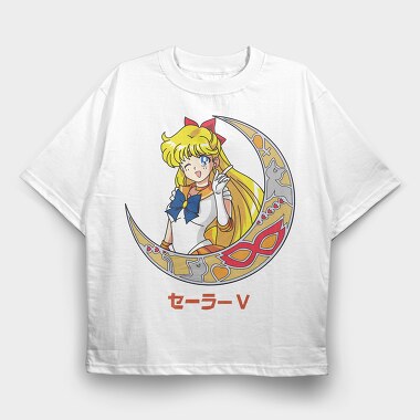 Sailor Moon Moon, Tricou Oversize Barbati (Unisex)