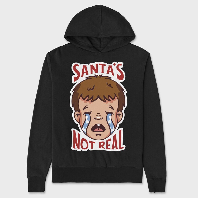 Santas Not Real, Hanorac Oversize Barbati (Unisex)