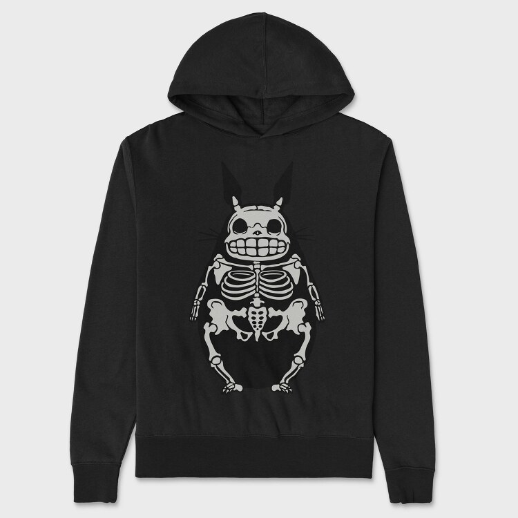 Skeleton Totoro, Hanorac Oversize Barbati (Unisex)