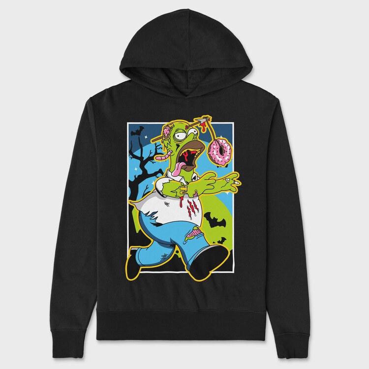 Zombie Donut Feast, Hanorac Oversize Barbati (Unisex)