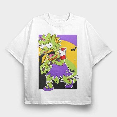 Zombie Lisa Nightmare, Tricou Oversize Barbati (Unisex)