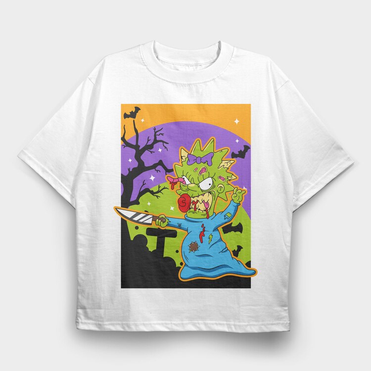 Zombie Party Knife, Tricou Oversize Barbati (Unisex)