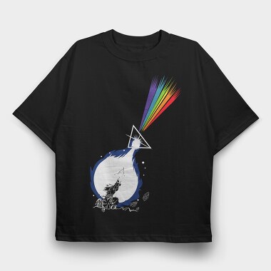 Rainbow Burst, Tricou Oversize Barbati (Unisex)