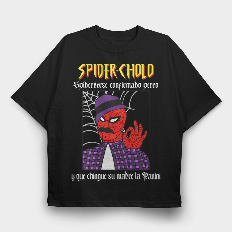 Spider Cholo Comic, Tricou Oversize Barbati (Unisex)