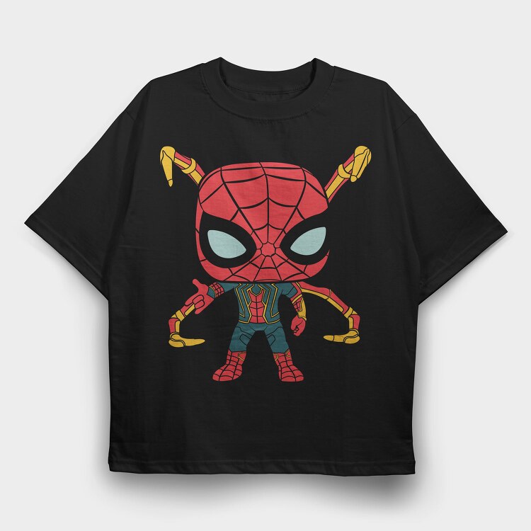 Spiderman Chibi, Tricou Oversize Barbati (Unisex)
